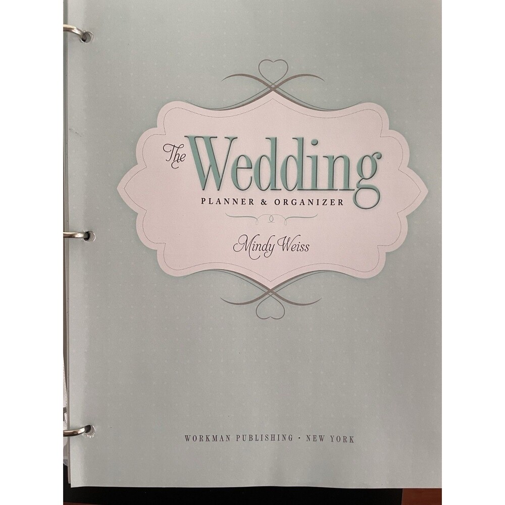 Wedding Planner & Organizer Hardcover Mindy‎ Weiss Ring Binder Illustrated New